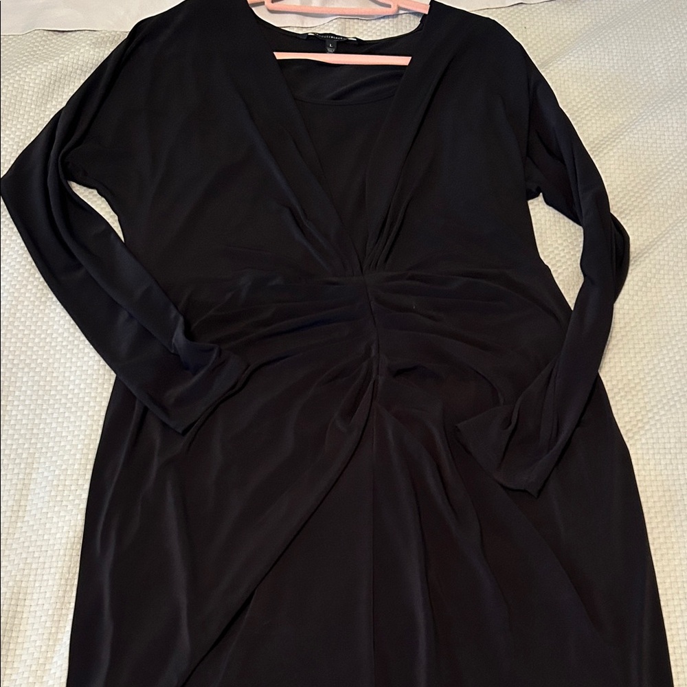 White House Black Market Black Long Sleeve Dress